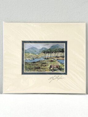 Martin Gallagher Signed Landscape Art Print Miniature Views Ireland Wall Decor